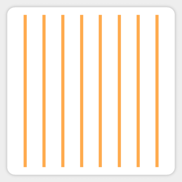 Narrow orange and white stripes Sticker by bettyretro